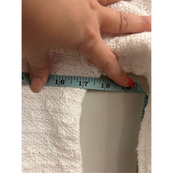 Nic+Zoe Bright Side Knit Jacket S denim fringe beachy - Picture 8 of 10